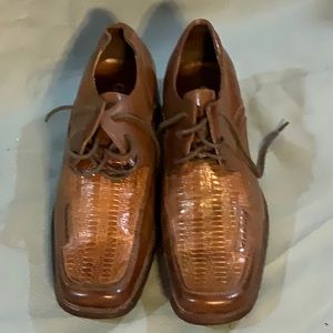 Brown leather shoes